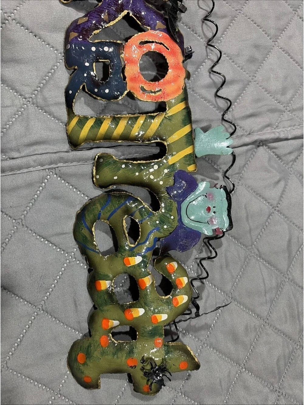 Halloween Metal Wall Sign “ Trick-Or-Treat”